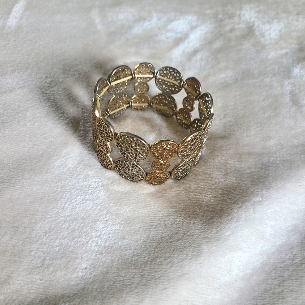 Noir Luxe Filigree stretch bracelet